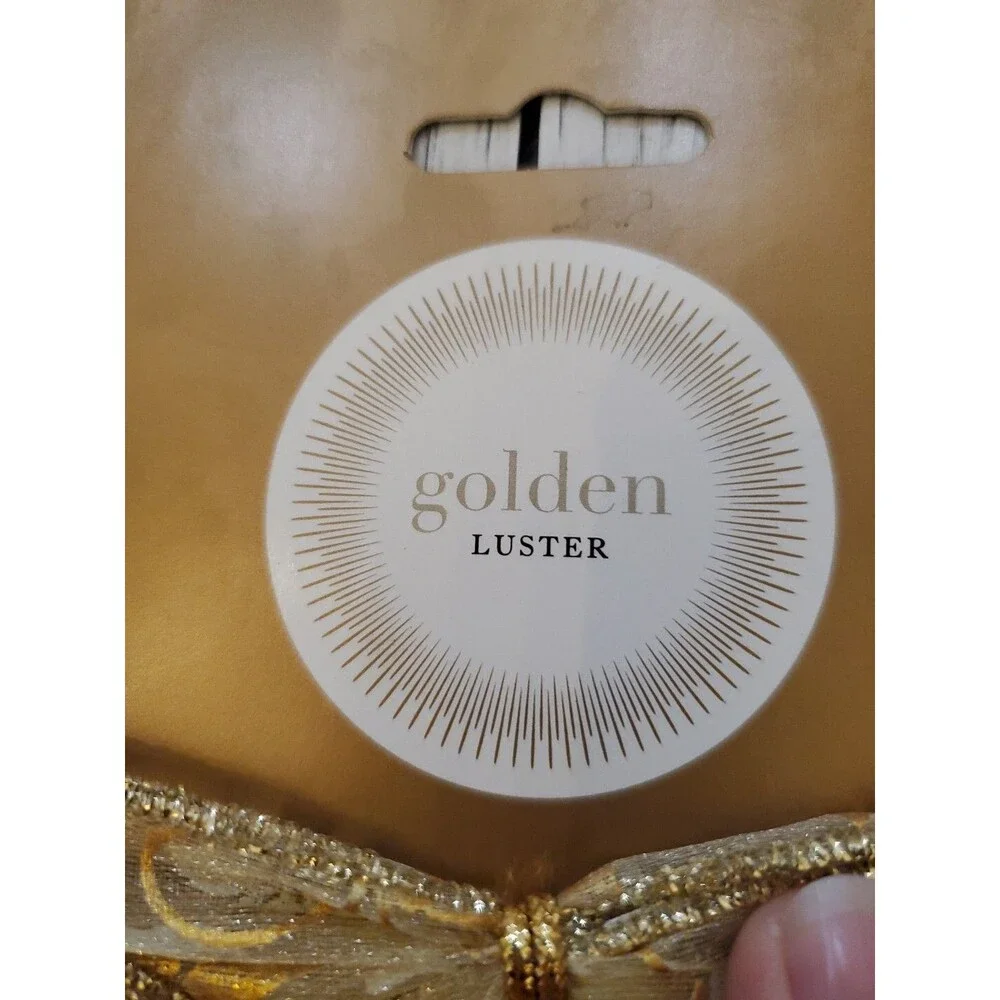 Martha Stewart Everyday Christmas Golden Luster Tie Bows 12-Pack Vintage 2002